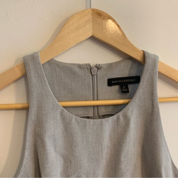Banana republic gray sheath dress sleeveless - Picture 3 of 4